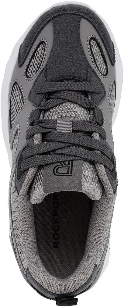 Rockport Kids Boys Sneakers - Durable, Breathable Mesh Design with Cushioned Sole for Comfort - Athletic Shoes for Walking, Running, and School Lace-Up/Bungee (Big Kids & Little Kids)