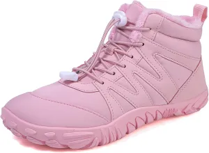 SECHRITE Hike Barefoot Shoes Womens Mens Winter Barefoot Boots Wide Toe Box Non-Slip Walking Boots Zero Drop Sole