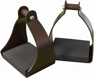 Shenandoah Western Stirrups, Trail Stirrups for Saddle Western, Endurance Stirrups for Grip, Stability & Shock Absorption, Trail Riding, Schooling, Relieves Knee, Ankle & Hip Stress