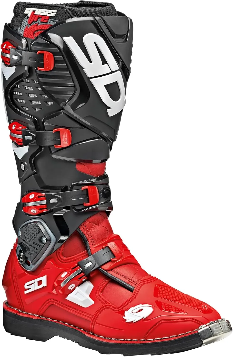 SiDI | Offroad Motorcycle Boots, Professional Motocross Boots for Men CROSSFIRE 3, Adjustable and Replaceable Buckles, Flex System, Hyper Extension Block