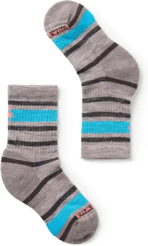 Smartwool Kids' Hike Light Cushion Merino Wool Striped Crew Socks