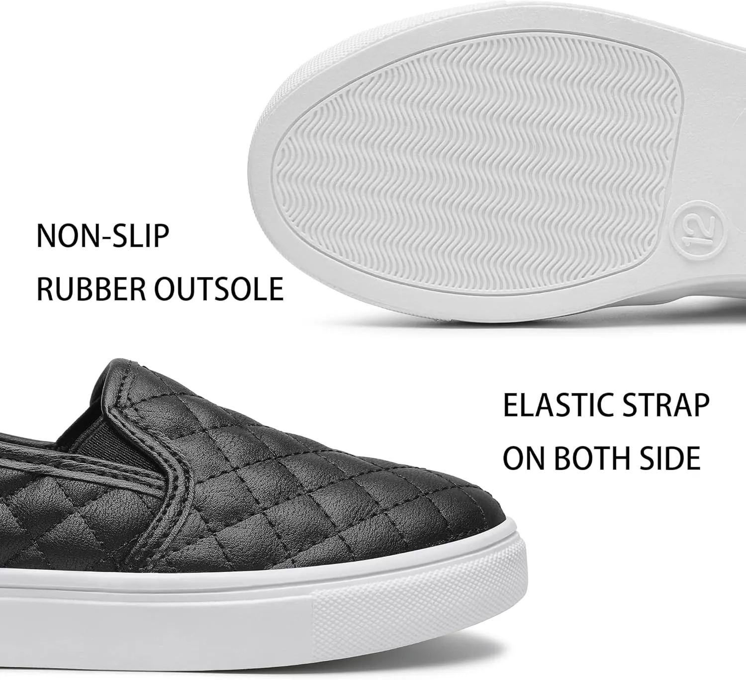 Sneakers for Girls Slip On Shoes Little/Big Kid Comfort Low Top Fashion Tennis/Walking Casual Sneakers for Kids