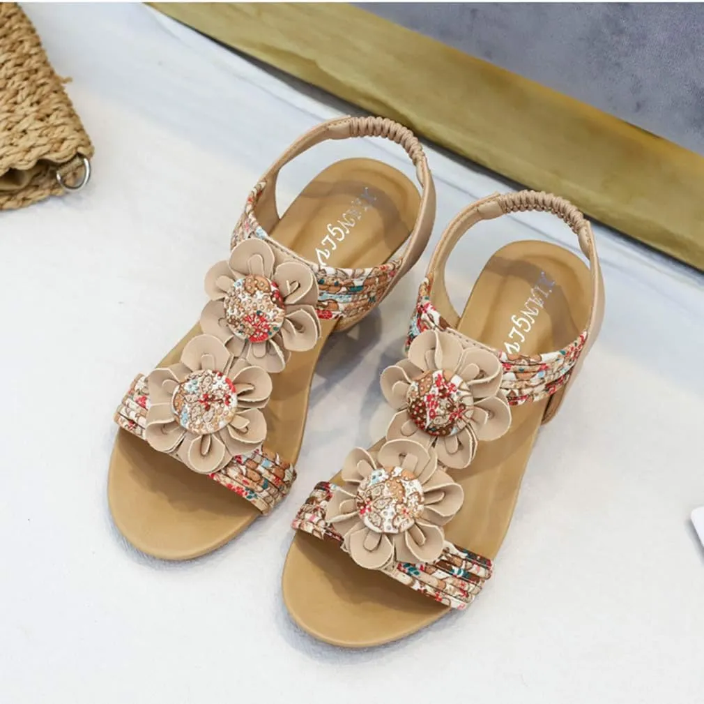 SO SIMPOK Women Casual Roman Wedge Sandals Comfort Summer Walking Slingback Shoes