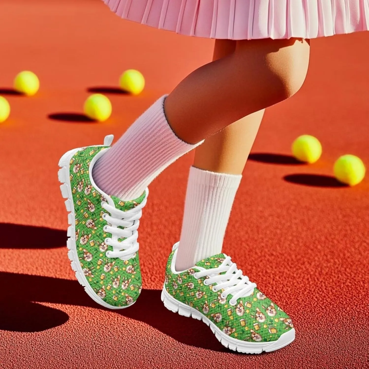 St.Patrick's Day Themed Sport Sneakers for Boys Girls Kids Casual Active Shoes for School