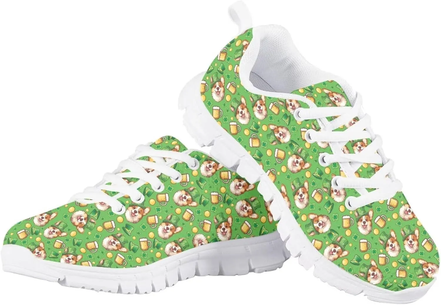 St.Patrick's Day Themed Sport Sneakers for Boys Girls Kids Casual Active Shoes for School