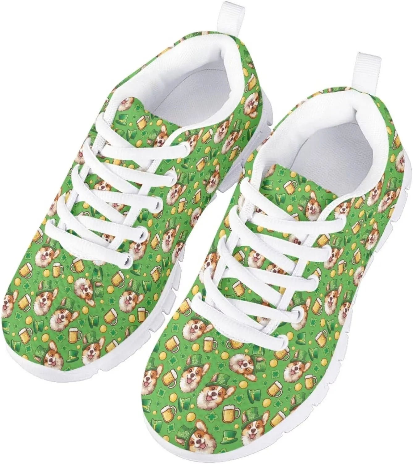 St.Patrick's Day Themed Sport Sneakers for Boys Girls Kids Casual Active Shoes for School