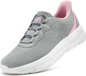 STQ Women's Slip On Walking Shoes Active Cushion Comfortable Tennis Breathable Non Slip Athletic Gym Workout Cross Training Sneakers