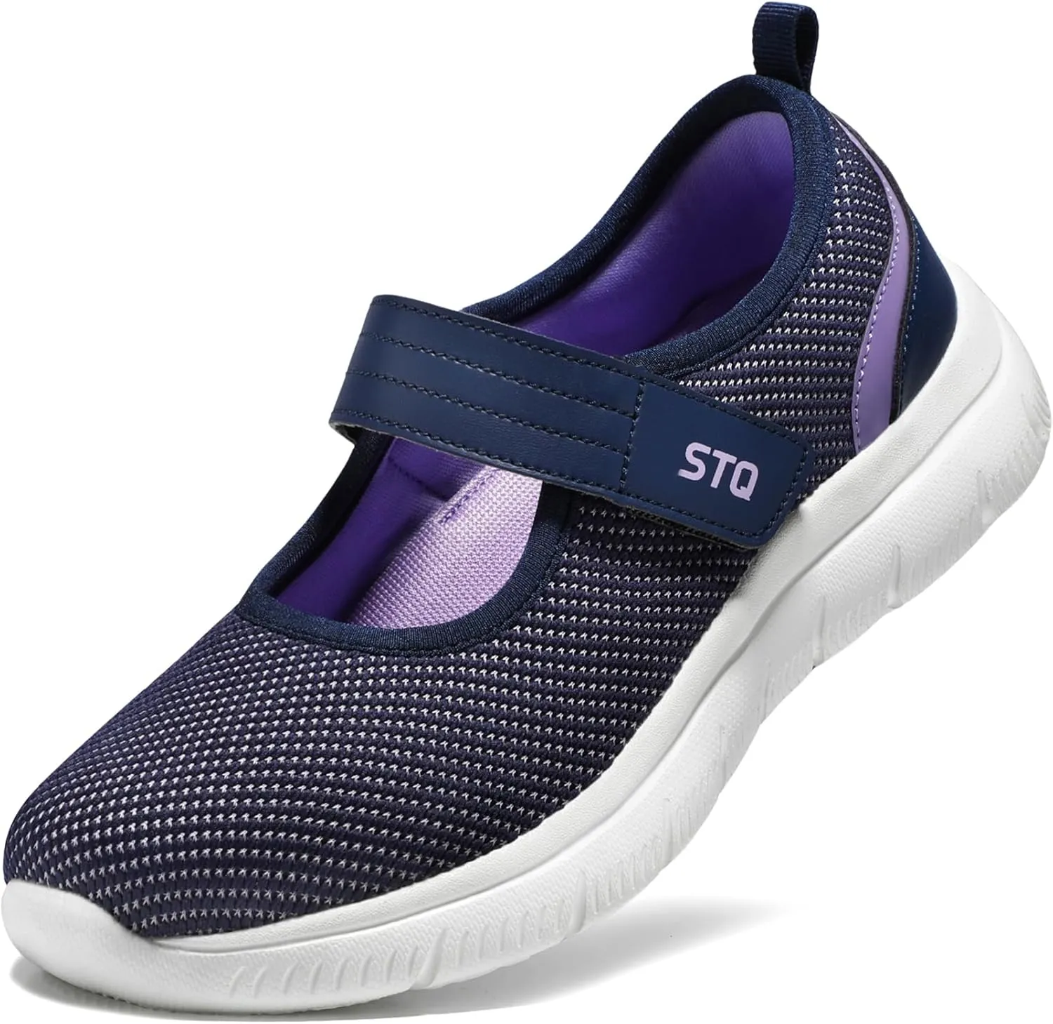 STQ Womens Walking Shoes Orthopedic Shoes Adjustable Non Slip Mary Jane Shoes