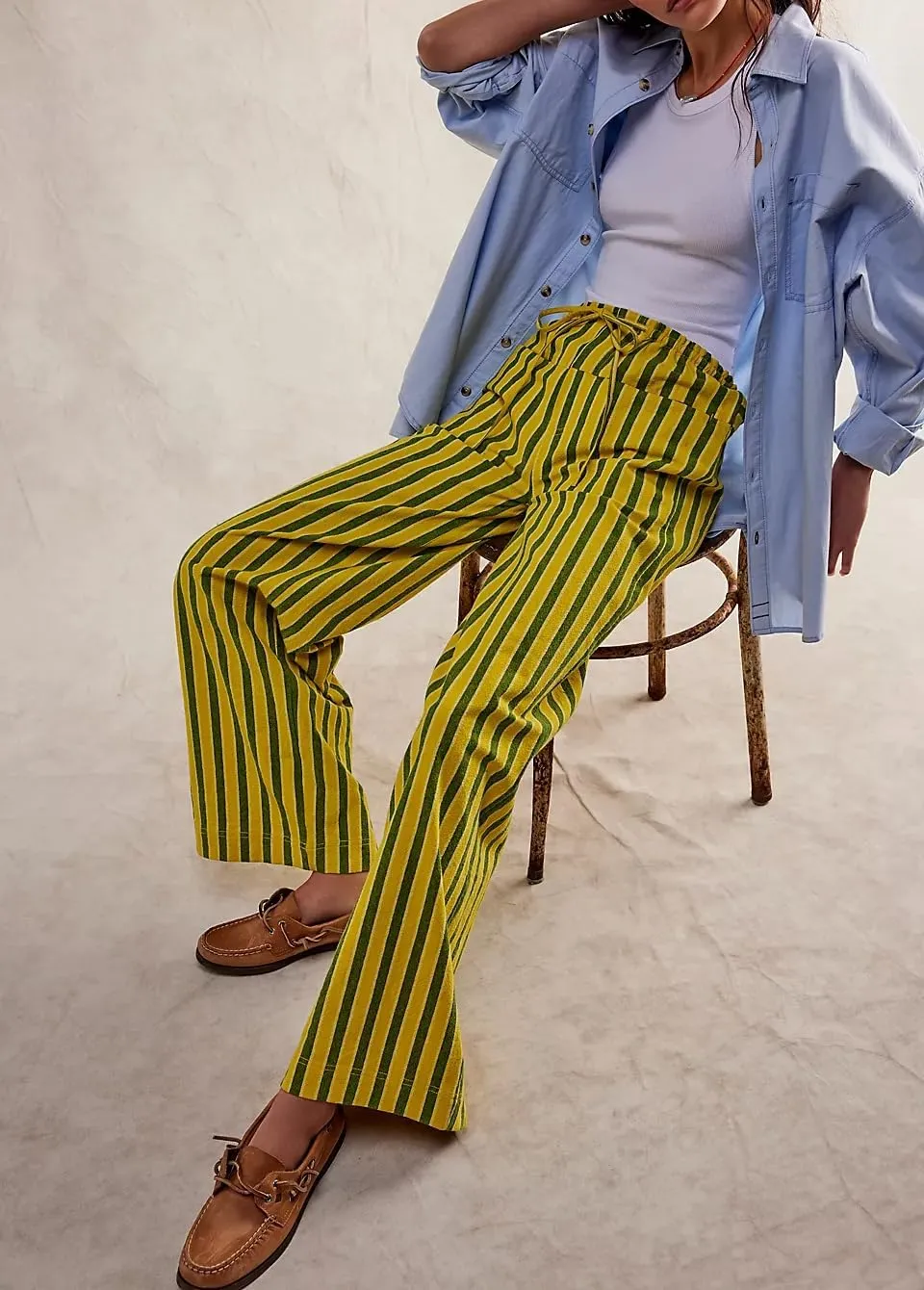 Striped Lounge Pants Womens Gingham Plaid Pajamas Pj Pants Y2k Drawstring Wide Leg Checkered Palazzo Pants Trousers