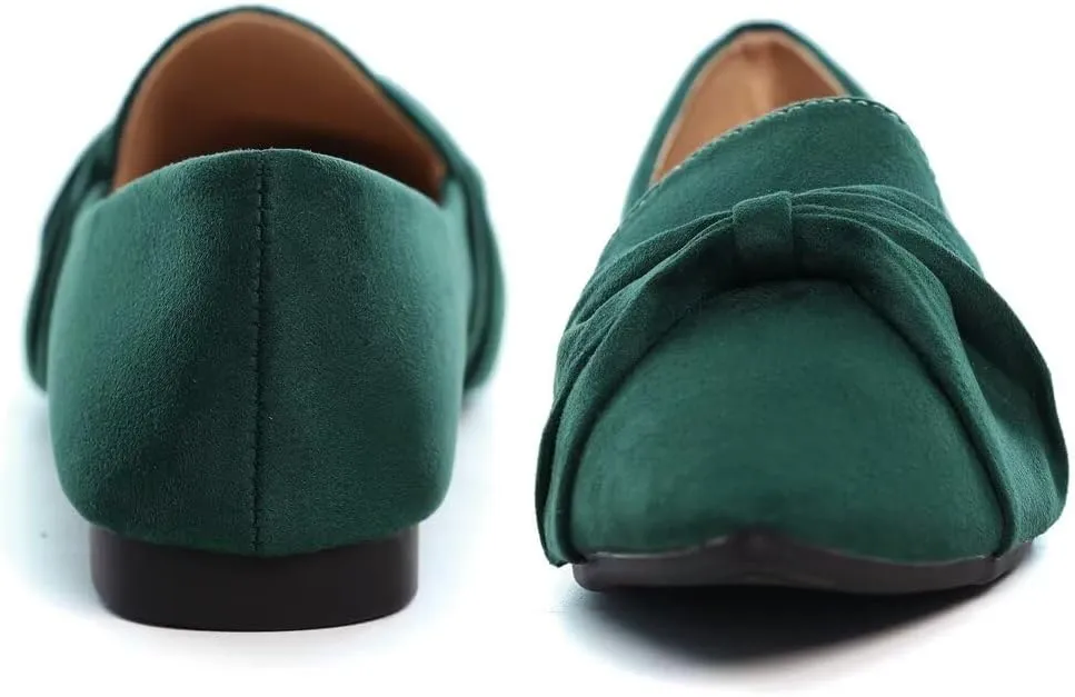 Stunner Classic Women's Pointed Toe Bowknot Ballet Flats Comfortable Cute Dress Flats