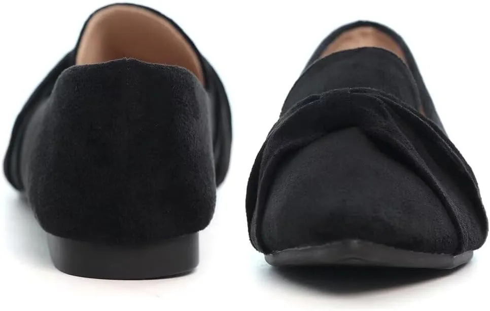 Stunner Classic Women's Pointed Toe Bowknot Ballet Flats Comfortable Cute Dress Flats