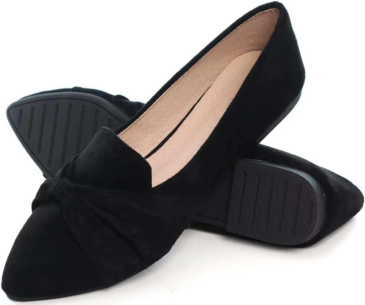 Stunner Classic Women's Pointed Toe Bowknot Ballet Flats Comfortable Cute Dress Flats