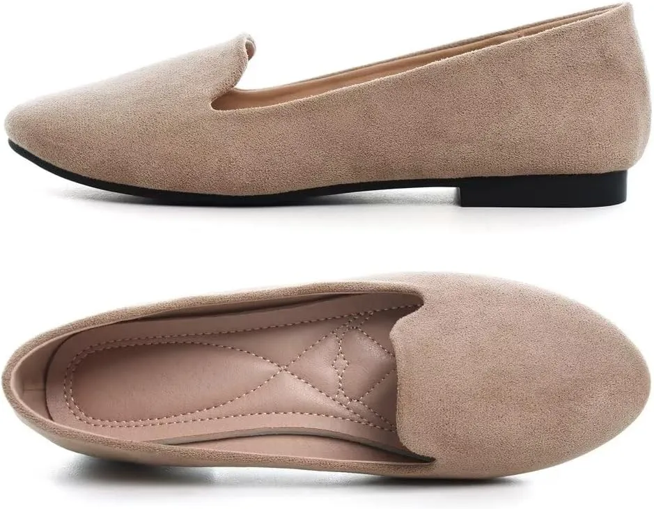 Stunner Women Cute Slip-On Ballet Shoes Soft Solid Classic Pointed Toe Flats