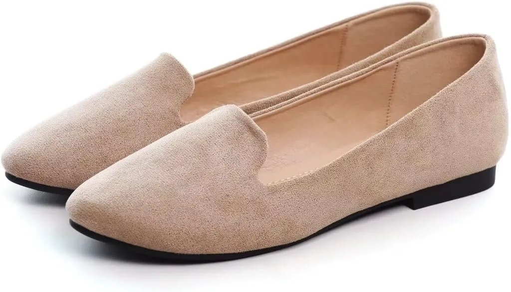 Stunner Women Cute Slip-On Ballet Shoes Soft Solid Classic Pointed Toe Flats