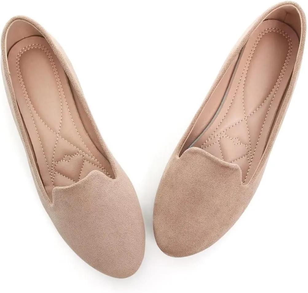 Stunner Women Cute Slip-On Ballet Shoes Soft Solid Classic Pointed Toe Flats
