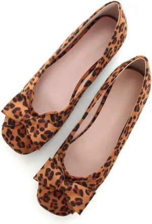 Stunner Women's Casual Flats Square Toe Bowknot Ballet Flats Comfortable Slip On Wedding Dress Shoes