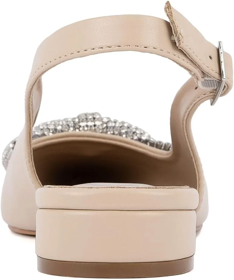 Sugar Women's Dress Flats – Stylish Pointed Toe Slip-On Shoes with Bow Detail, Comfortable Cushioned Footbed for Work, Casual, or Evening Wear - Clovis