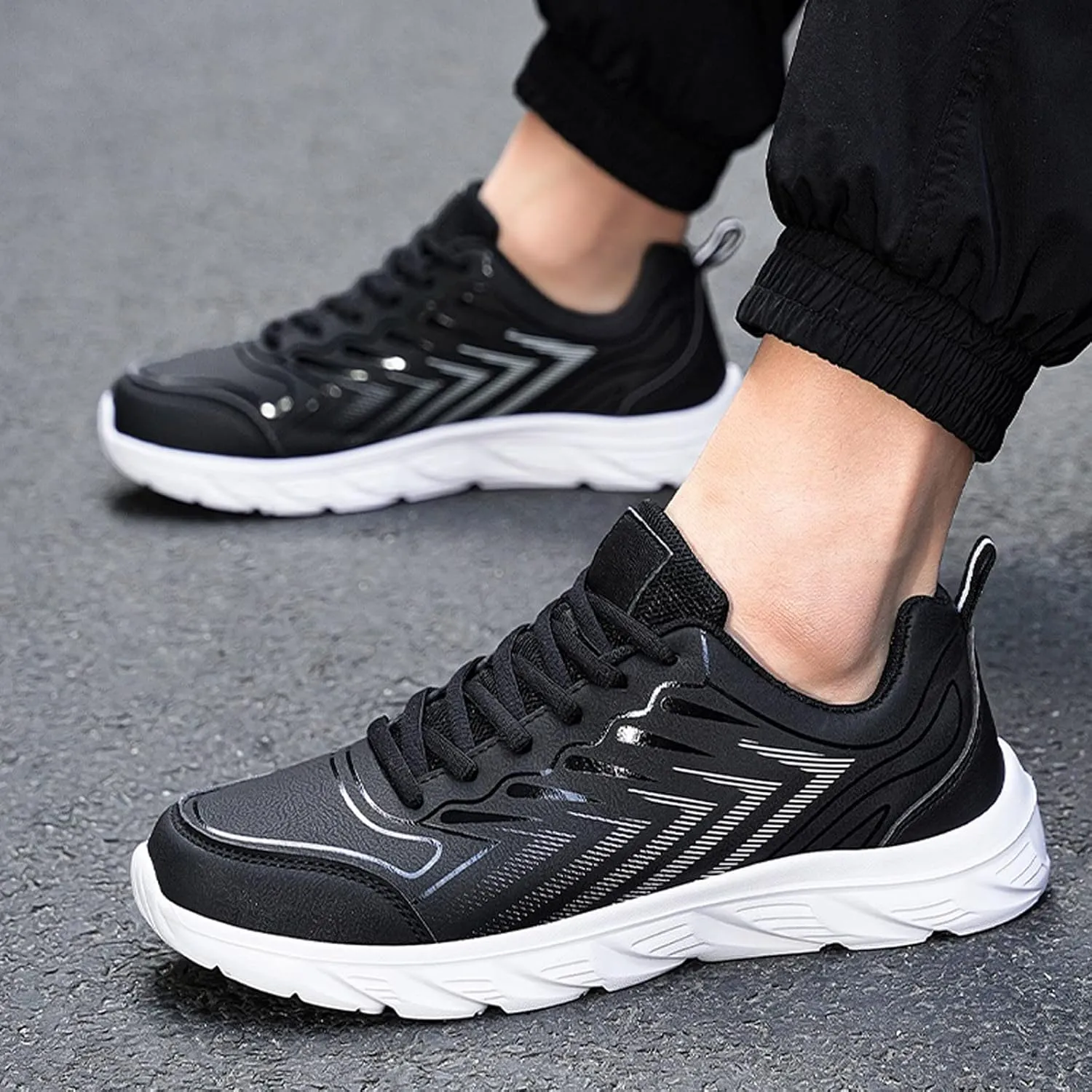 Tennis Shoes Men Casual Sneakers for Men Lightweight Breathable Slip on Running Shoes Mens Wide Toe Box Sneakers