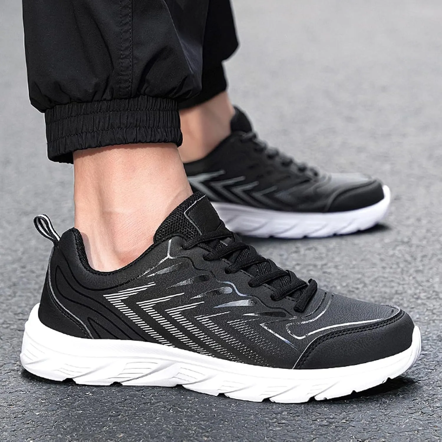 Tennis Shoes Men Casual Sneakers for Men Lightweight Breathable Slip on Running Shoes Mens Wide Toe Box Sneakers