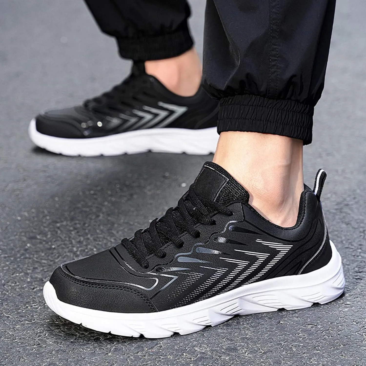 Tennis Shoes Men Casual Sneakers for Men Lightweight Breathable Slip on Running Shoes Mens Wide Toe Box Sneakers