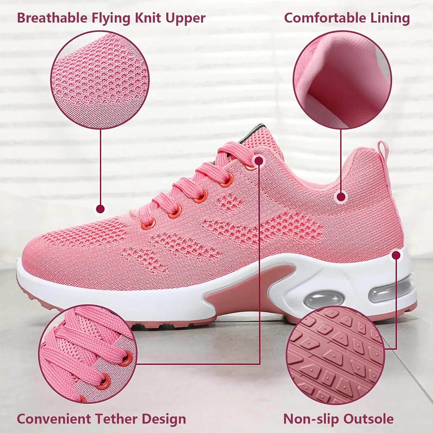 The Most Comfortable Orthopedic Shoes for Your Feet Women Walking Shoes with Arch Support Fashion Breathable Mesh Sneakers Lightweight Comfort Non Slip Casual Shoe