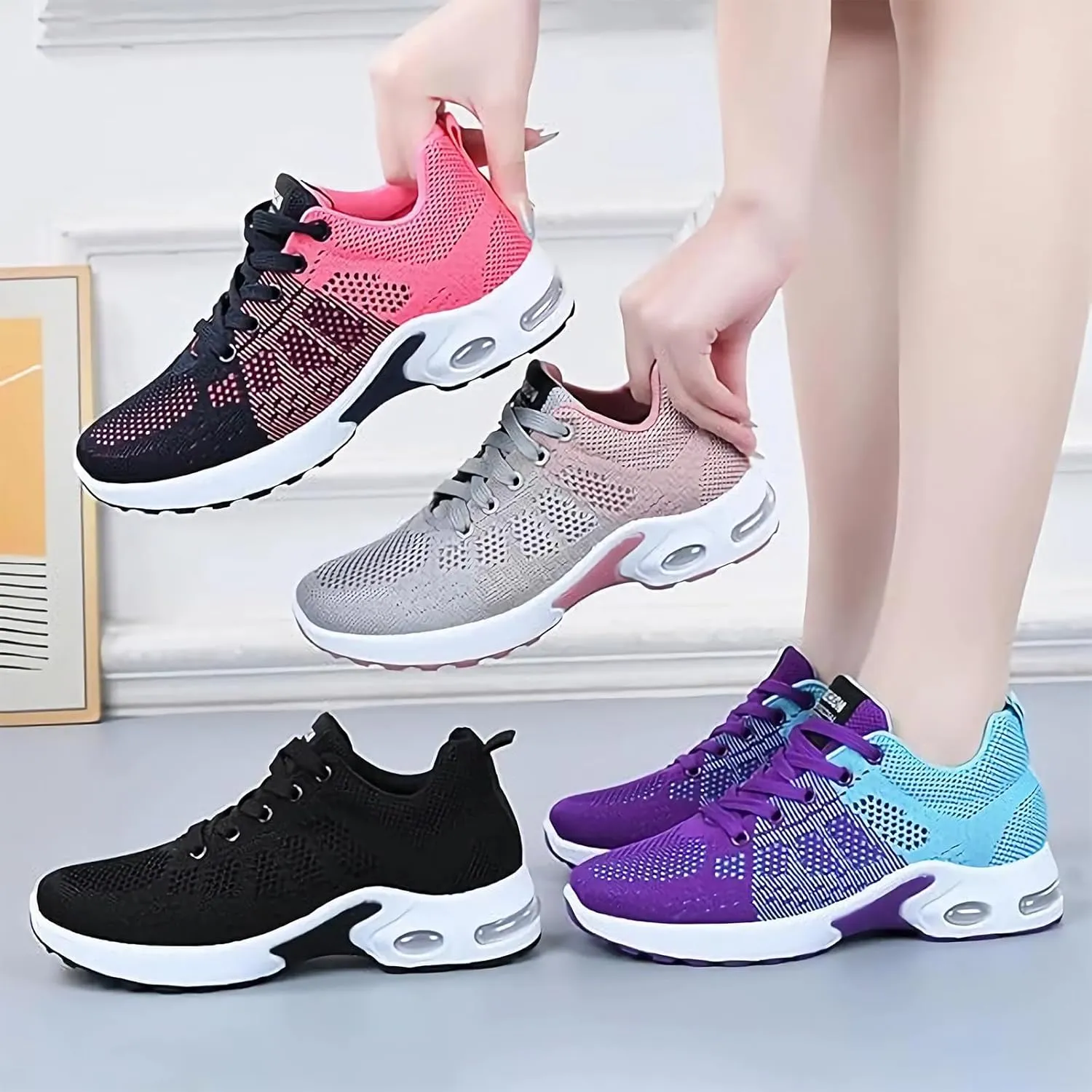 The Most Comfortable Orthopedic Shoes for Your Feet Women Walking Shoes with Arch Support Fashion Breathable Mesh Sneakers Lightweight Comfort Non Slip Casual Shoe