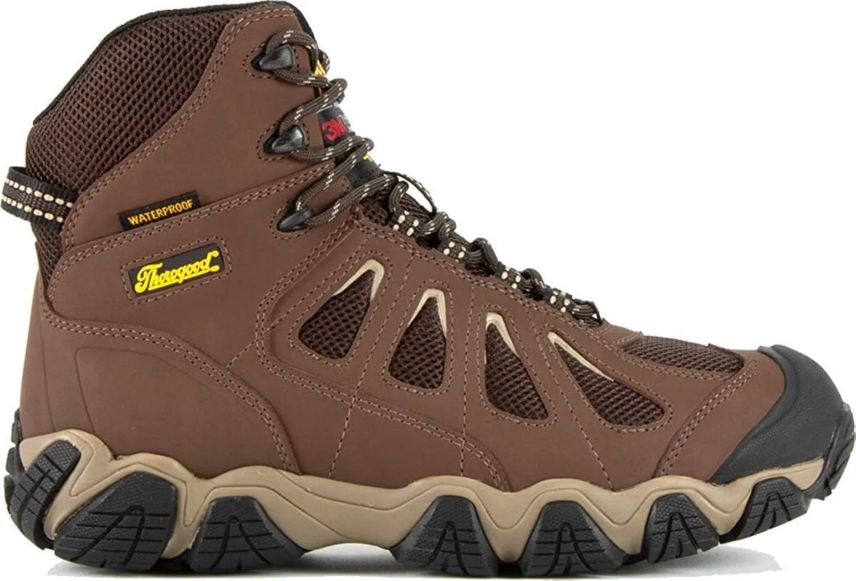 Thorogood Crosstrex 6” Insulated Waterproof Hiking Boots for Men - Breathable Premium Leather and Mesh with Comfort Insole and Athletic Traction Outsole; ASTM Rated