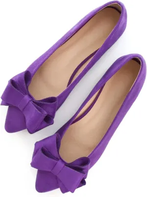 TN TANGNEST Women Fashion Bowknot Flats Comfort Pointed Toe Dress Shoes