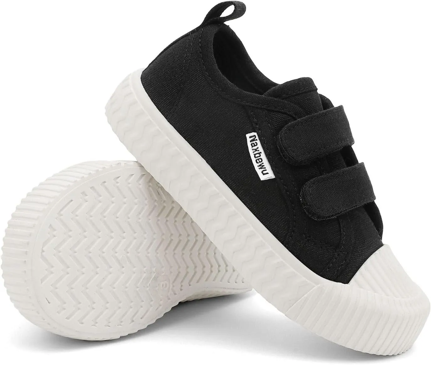 Toddler Boys & Girls Sneaker Adjustable Slip On Canvas Hook and Loops Walking Shoes,Size 5-12