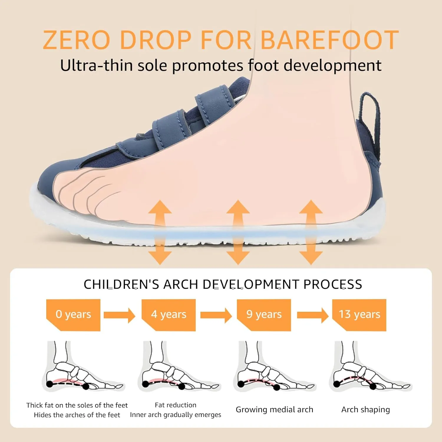 Toddler Lightweight Slip on Sneakers: Boys Barefoot Shoes Kids Walking Shoes Boy Sneakers, Toddler First Walking Shoe Comfort Tennis Activities