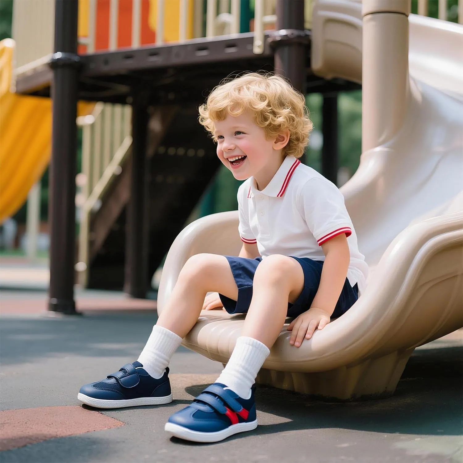 Toddler Lightweight Slip on Sneakers: Boys Barefoot Shoes Kids Walking Shoes Boy Sneakers, Toddler First Walking Shoe Comfort Tennis Activities