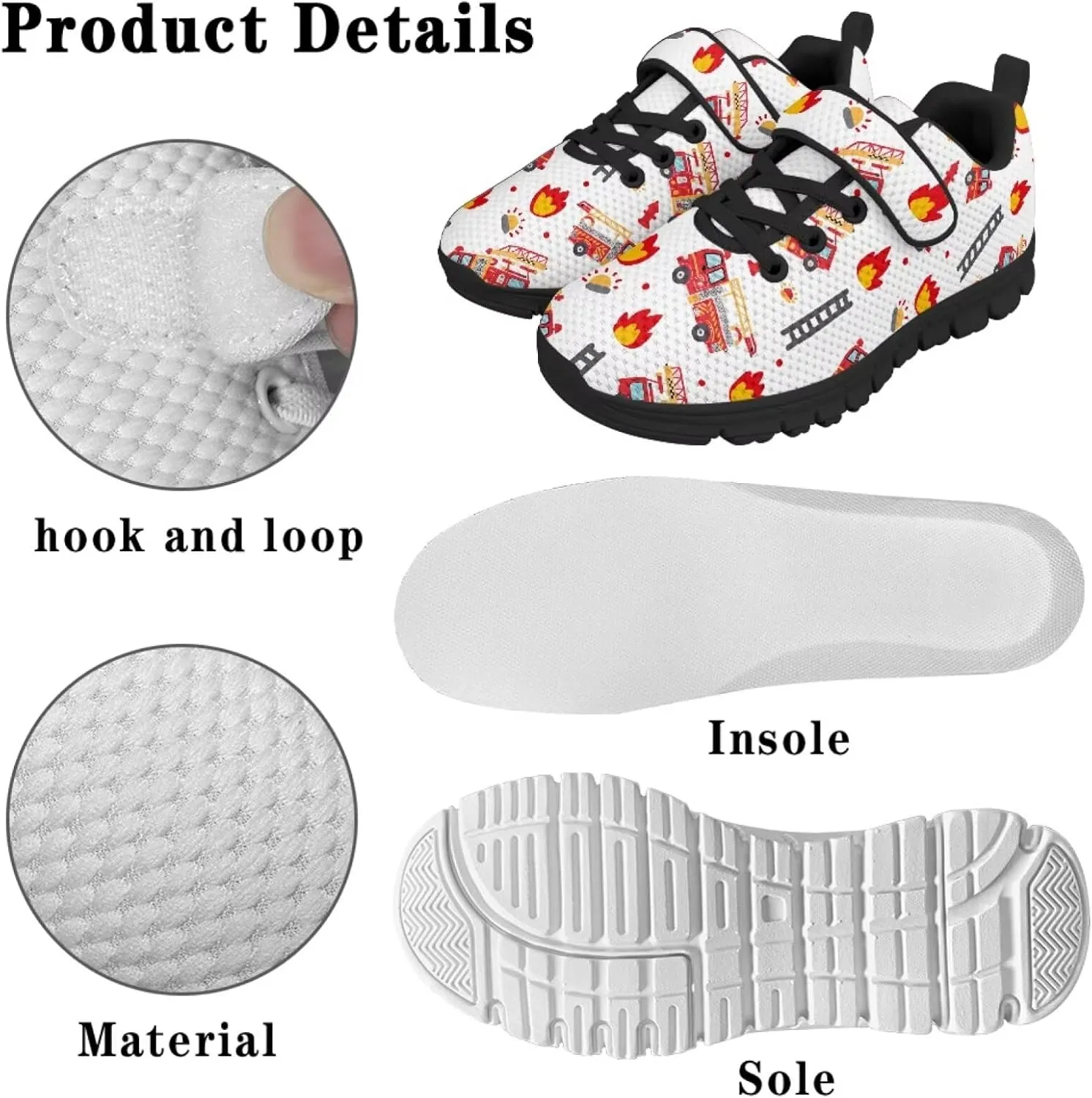 Toddler Sneakers Fashion Design Boys Tennis Shoes Breathable School Shoes