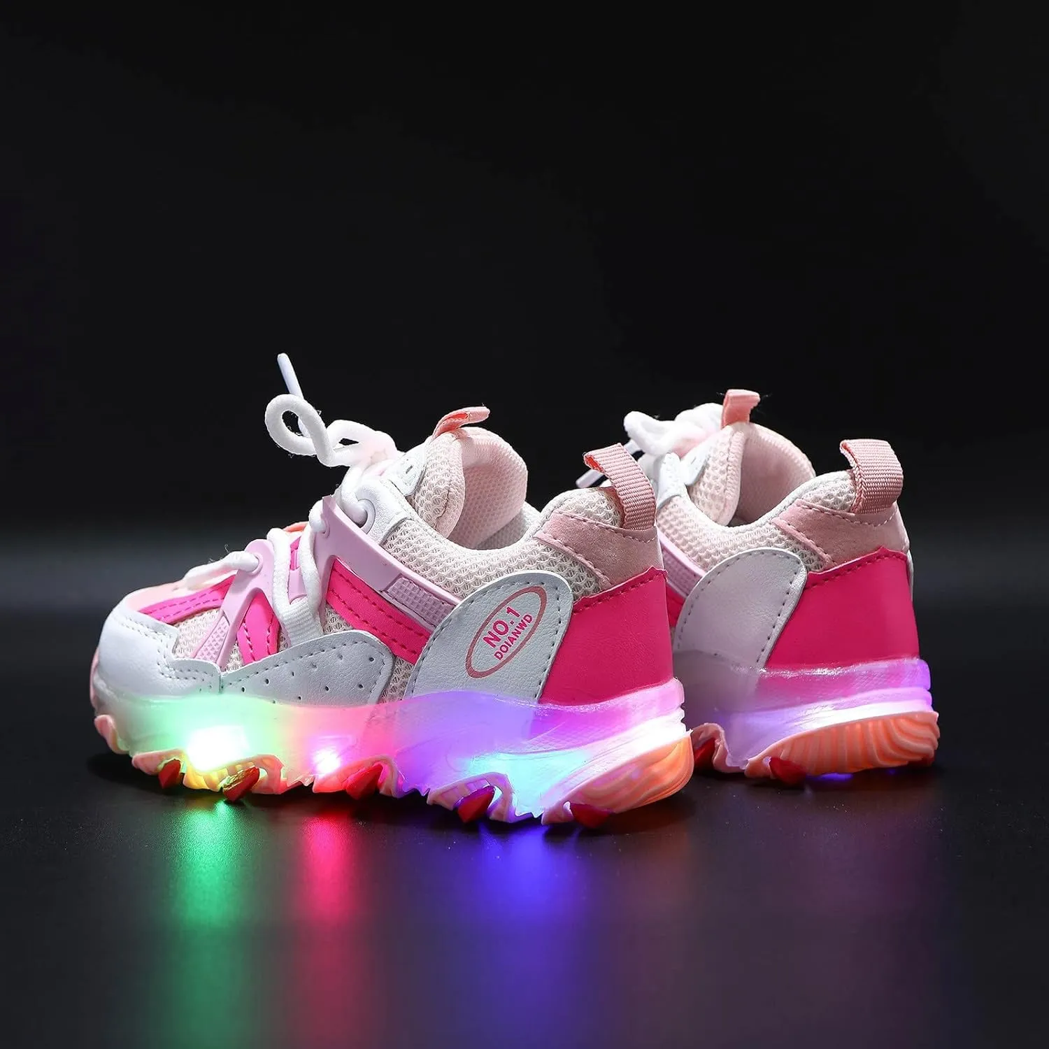 Toddler/Little Kid Sneakers for Boys Girls Light Up Cute Lightweight Breathable Sports Athletic Running Tennis Shoes