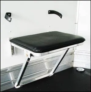Triton 13302 Aluminum Folding Seat for Enclosed Trailers w/ 16" O.C. Wall Studs