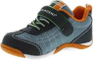TSUKIHOSHI Kaz Kids Shoes - Strap-Closure Machine-Washable Kids and Toddler Shoes with Wide Toe Box & Slip-Resistant, Non-Marking Outsoles, Charcoal/Sea - 8 Toddler (1-4 Years)