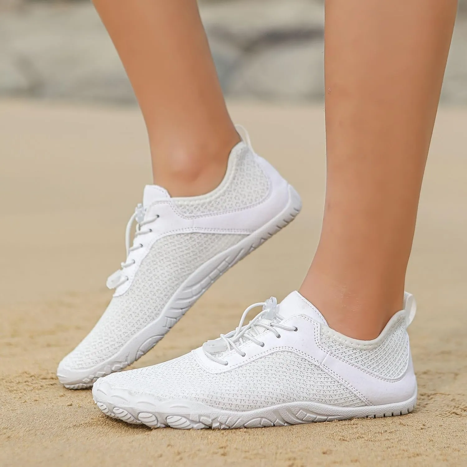 Unisex Lightweight Barefoot Shoes Anti-Slip Quick-Drying Outdoor Sport Pro Wide Toe Box Sneakers Walking Athletic Gym Workout Running Shoe Hiking Non-Slip Unisex Width Sneaker
