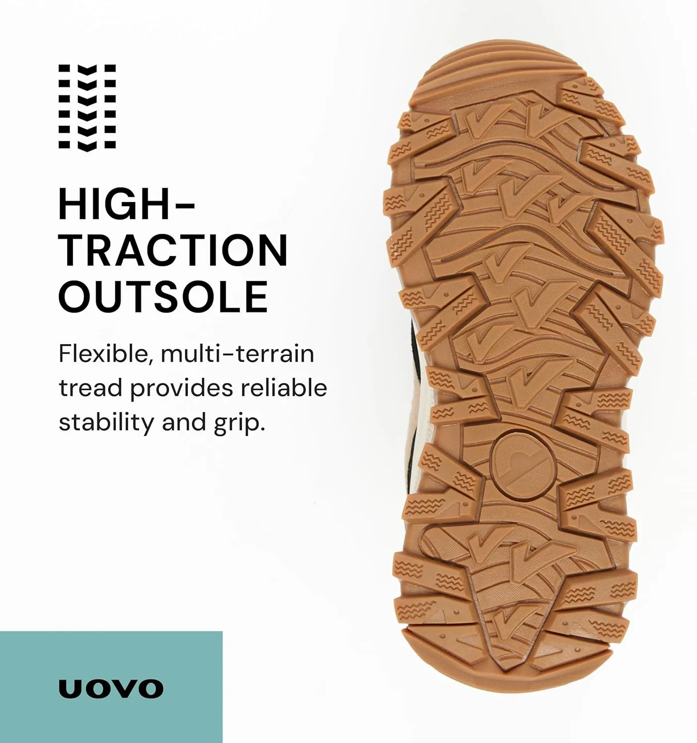 UOVO Kids Waterproof Hiking Shoes – Non-Slip Outdoor Trail Sneakers for Boys & Girls, Lightweight Breathable Trekking Boots