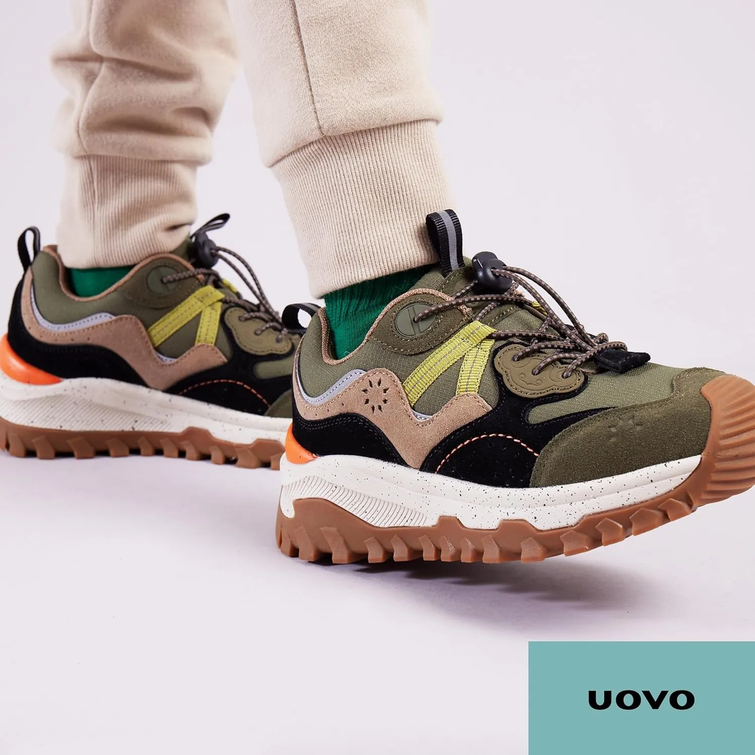 UOVO Kids Waterproof Hiking Shoes – Non-Slip Outdoor Trail Sneakers for Boys & Girls, Lightweight Breathable Trekking Boots