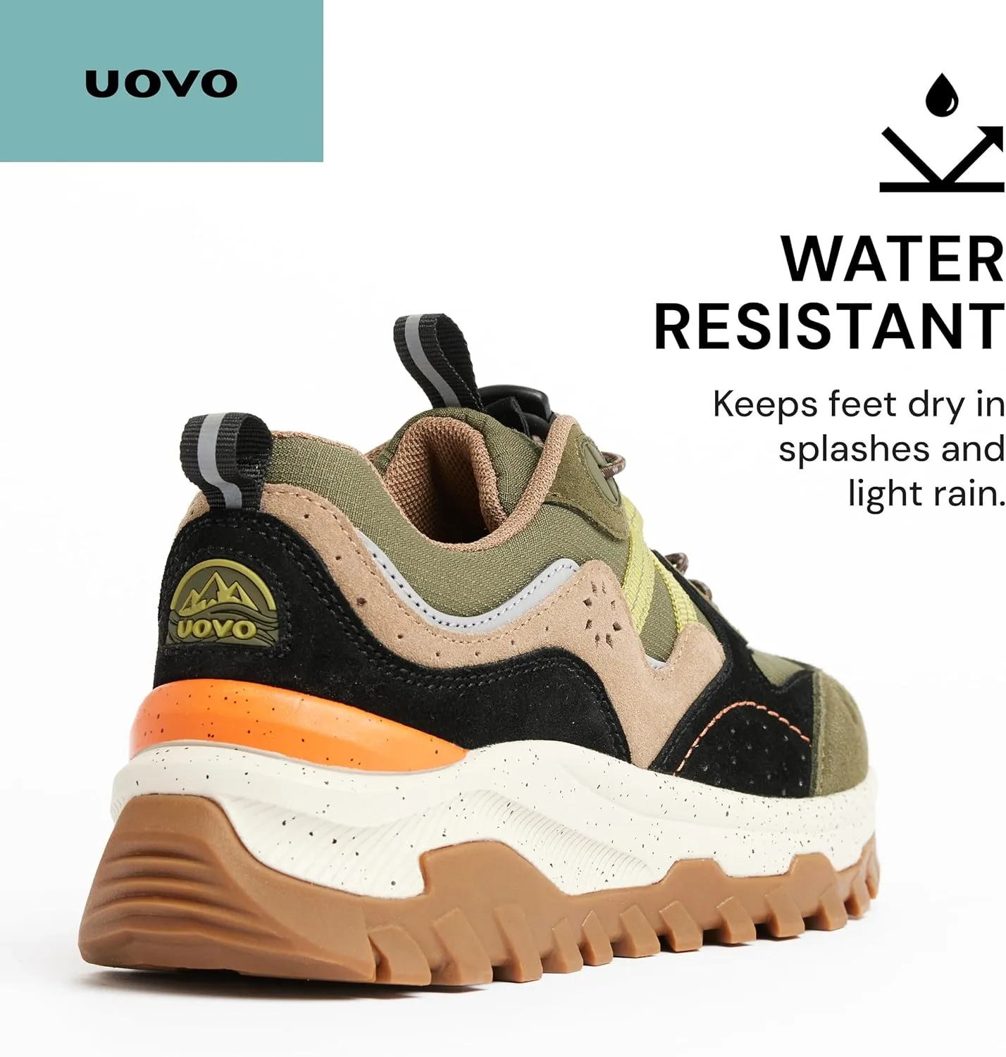 UOVO Kids Waterproof Hiking Shoes – Non-Slip Outdoor Trail Sneakers for Boys & Girls, Lightweight Breathable Trekking Boots
