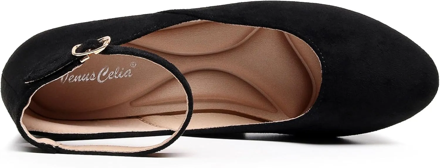 VenusCelia Women's Serenity Strap Flats Shoe