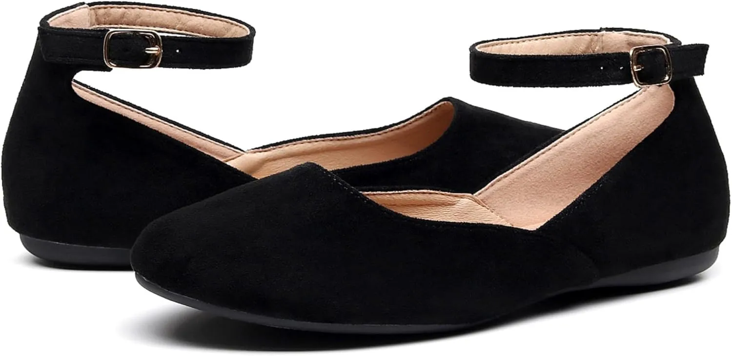 VenusCelia Women's Serenity Strap Flats Shoe