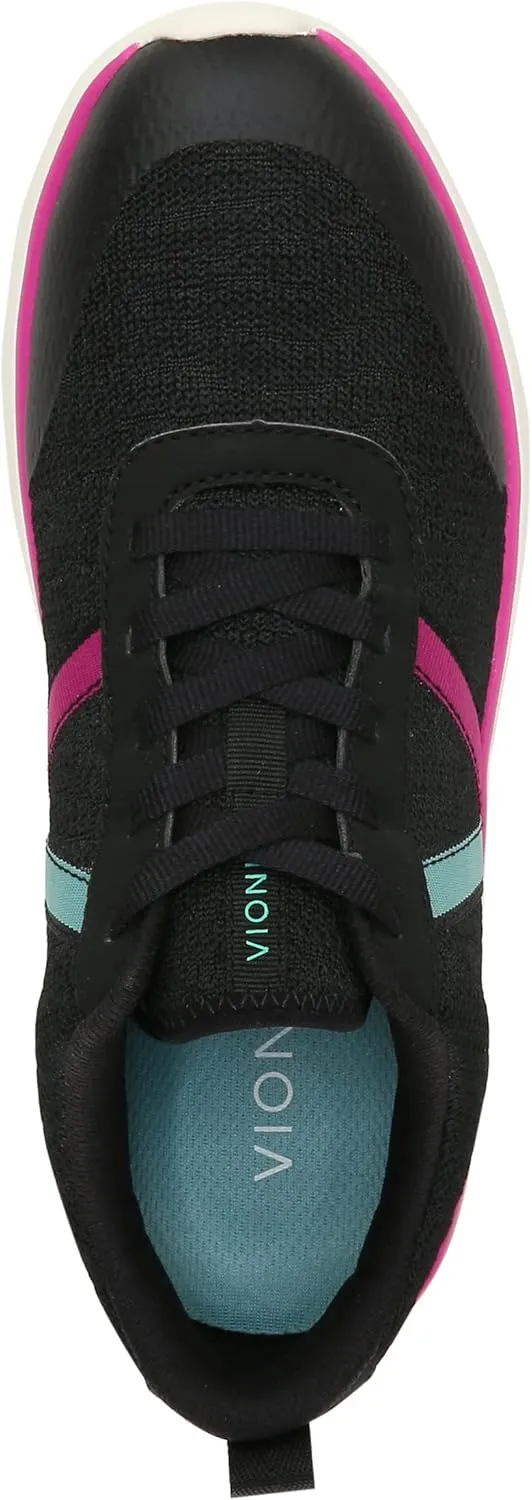 Vionic Women's Vortex Jolisa Lace Up Knit Athletic Shoes - Ladies Supportive Walking Sneakers That Include Three-Zone Comfort with Orthotic Insole Arch Support, Medium and Wide Fit Sizes 5-12