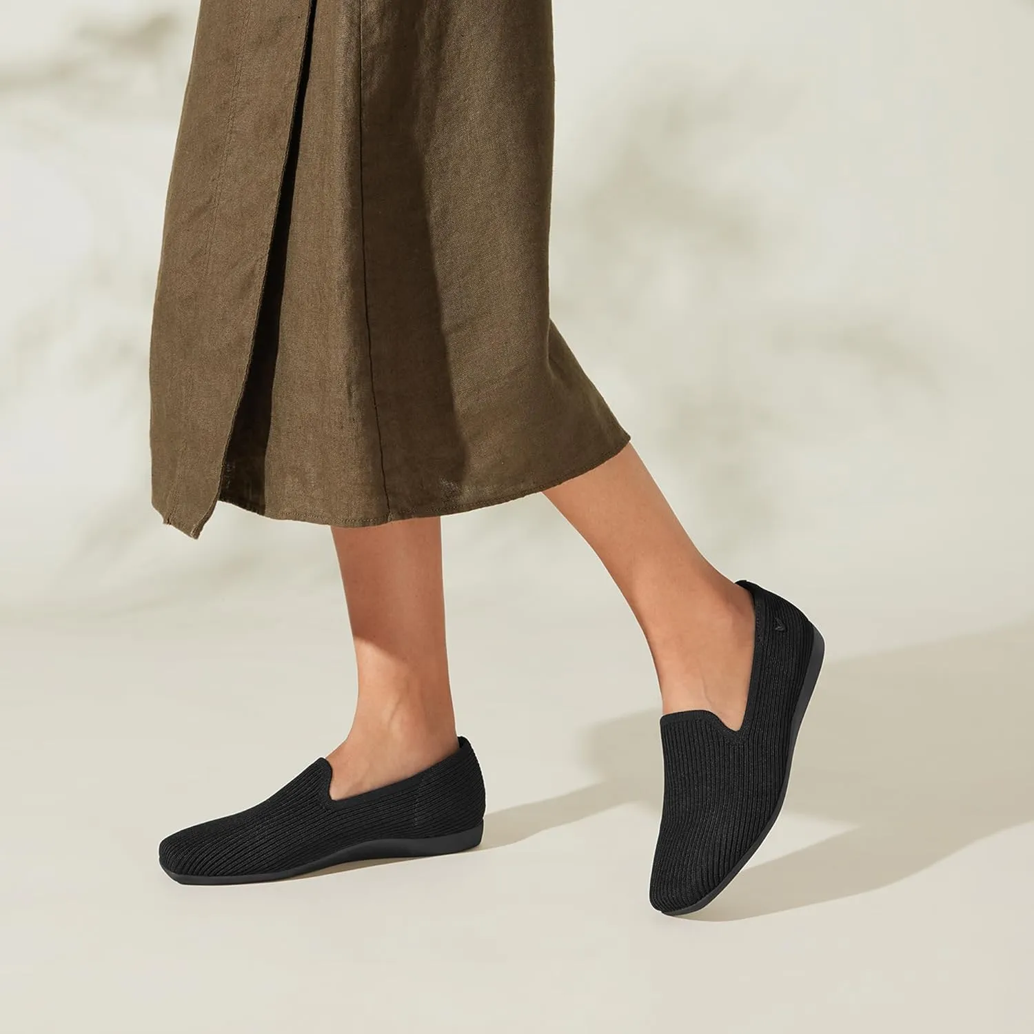 VIVAIA Samanth Walker Women's Casual Flats Slip on Washable Loafer Flats Shoes Comfortable Square-Toe Style