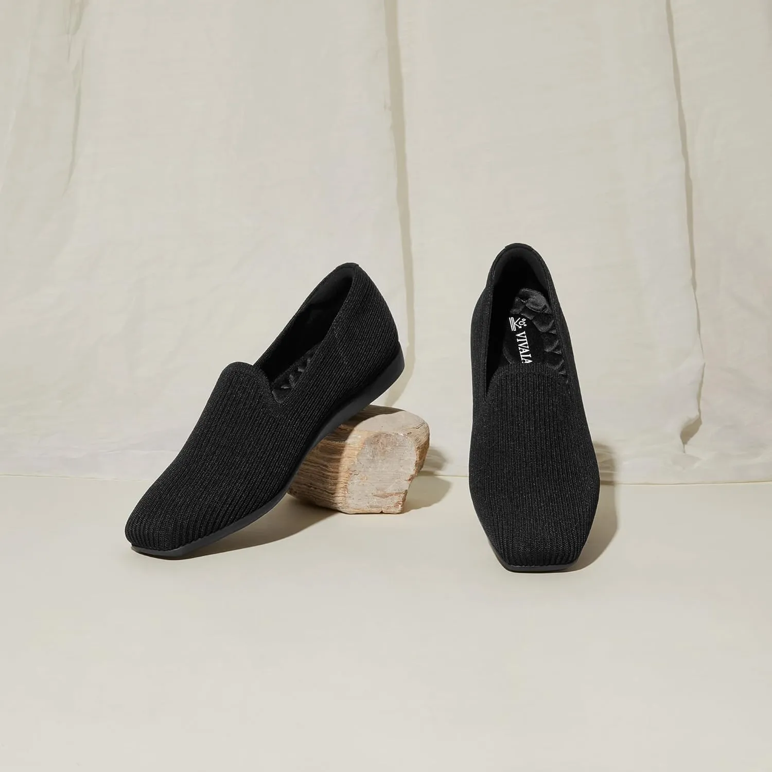 VIVAIA Samanth Walker Women's Casual Flats Slip on Washable Loafer Flats Shoes Comfortable Square-Toe Style