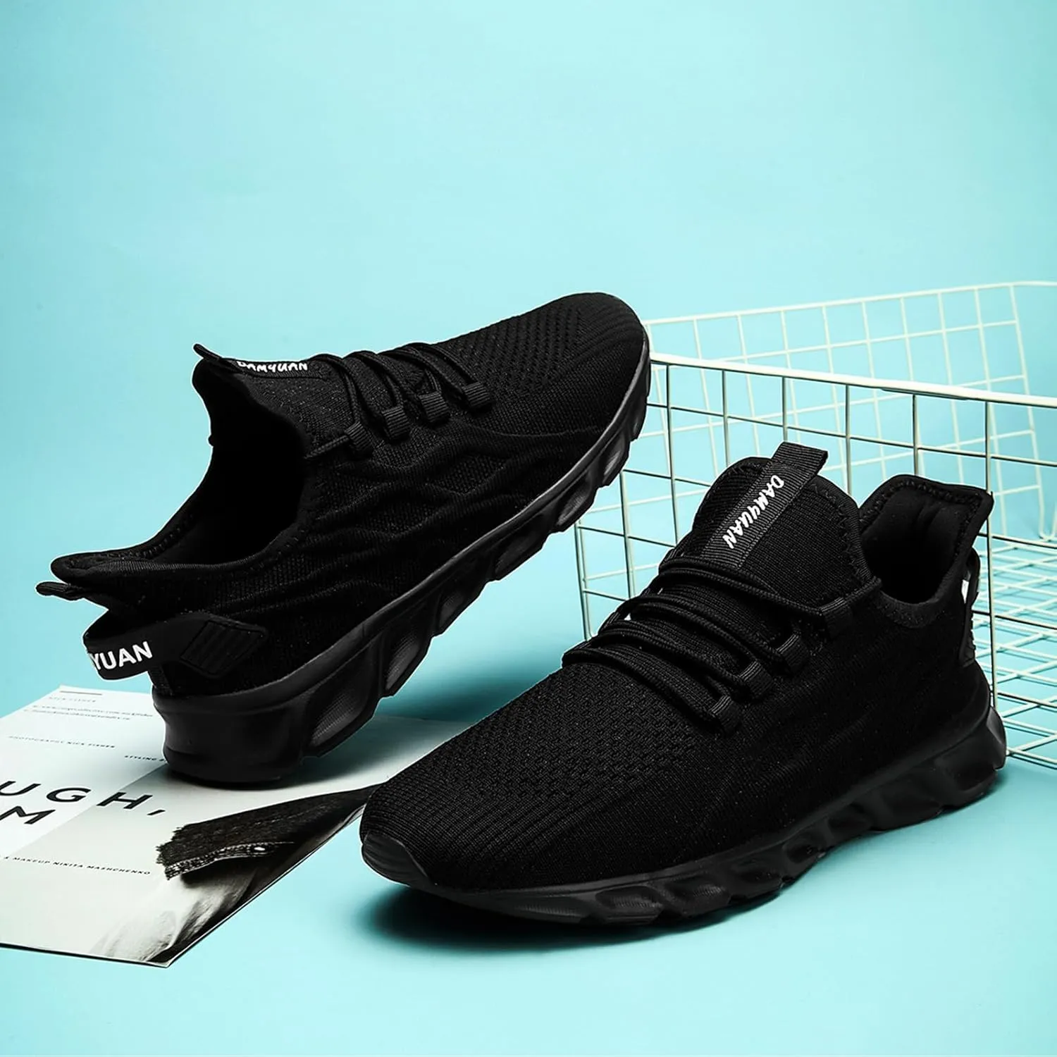 WCIDFY Men's Running Shoes Gym Tennis Work Shoes for Men Mesh Lightweight Athletic Sports Fashion Workout Casual Sneakers