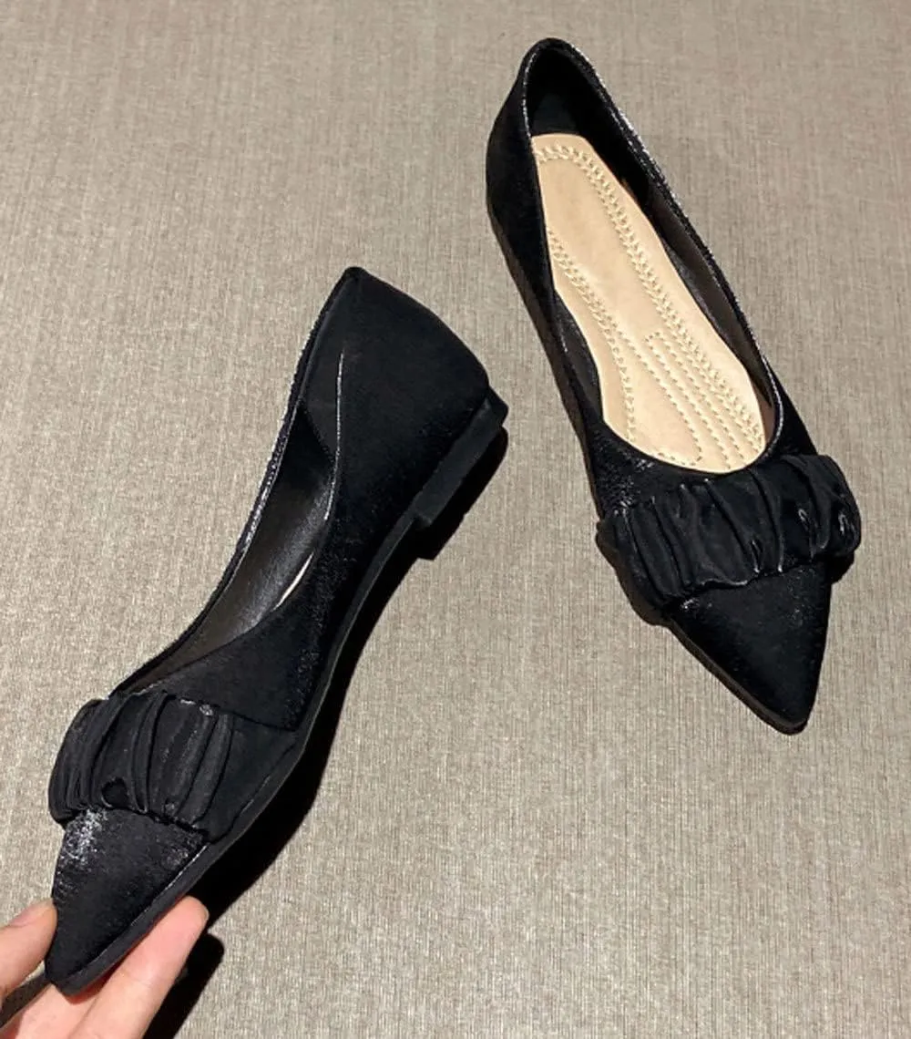 WENJIAZHIZHI Women's Satin Flats Wedding Dressy Shoes Elegant Slip-On Loafers Ballet Flats for Women Work Dressy Casual