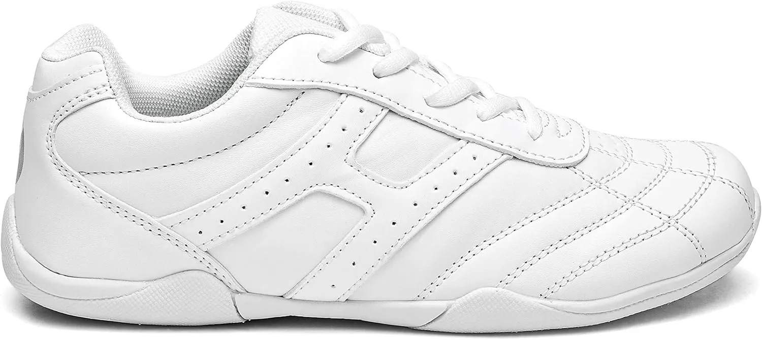 White Cheer Shoes for Women Breathable Cheerleading Shoes Lightweight Athletic Tennis Walking Cheer Sneakers Girl Cheer Shoes…