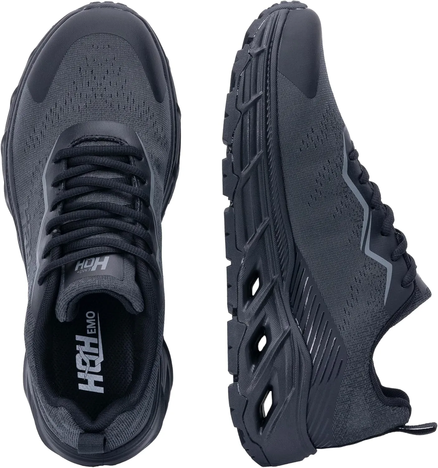 Wide Trail Running Shoes for Mens - FALKON 1.0 Waterproof Hiking Sneakers Wide Width for Outdoor with Jet-Holes Sole
