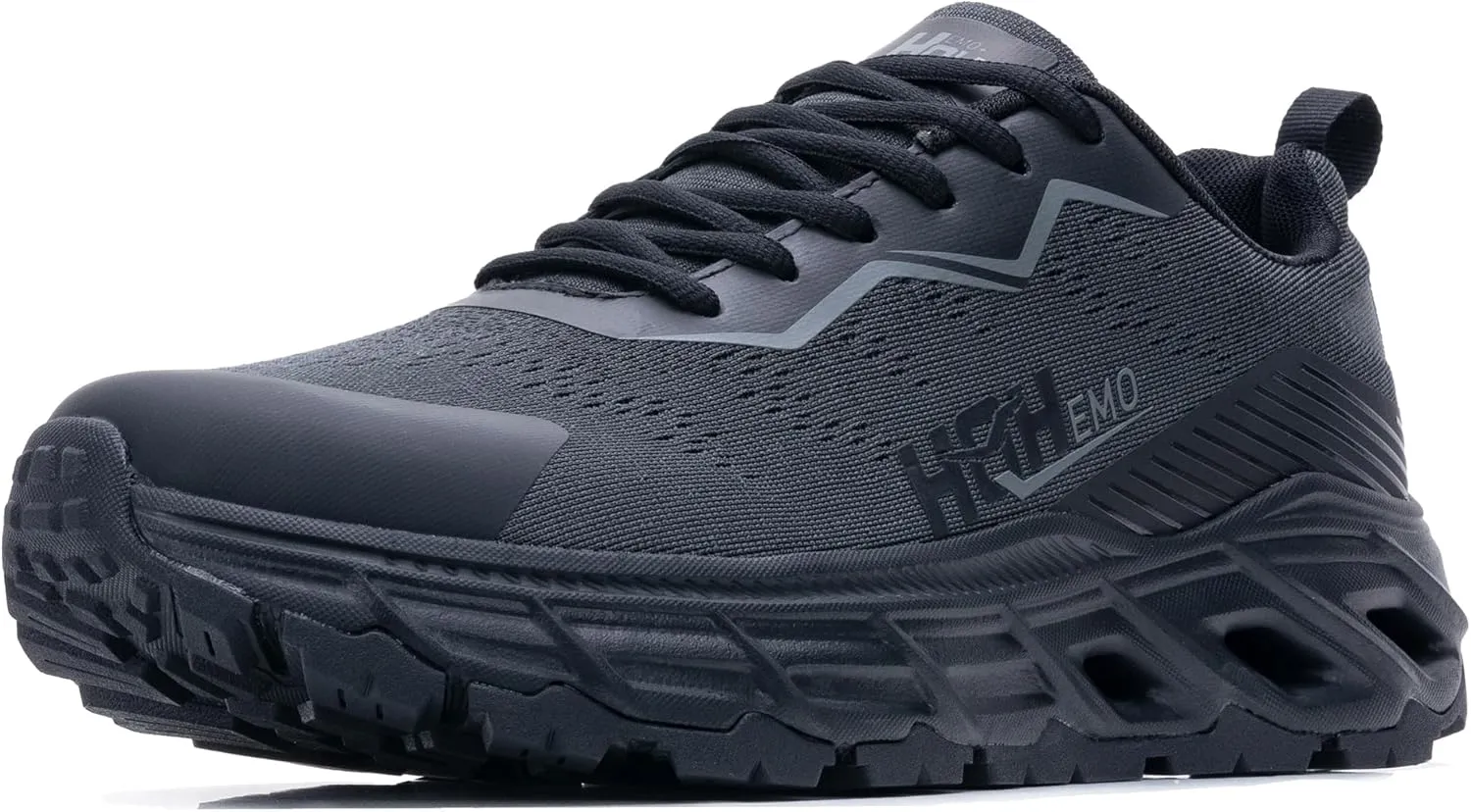 Wide Trail Running Shoes for Mens - FALKON 1.0 Waterproof Hiking Sneakers Wide Width for Outdoor with Jet-Holes Sole