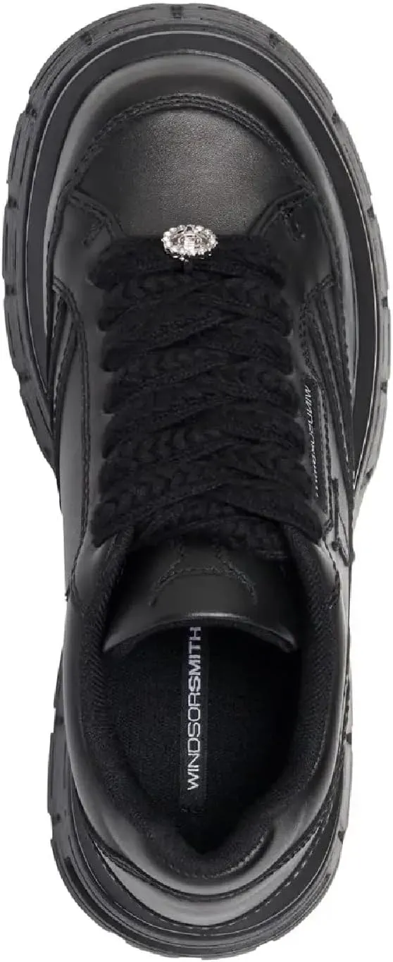 Windsorsmith Womens Chunky Leather Platform Trainers Sneakers - Swerve